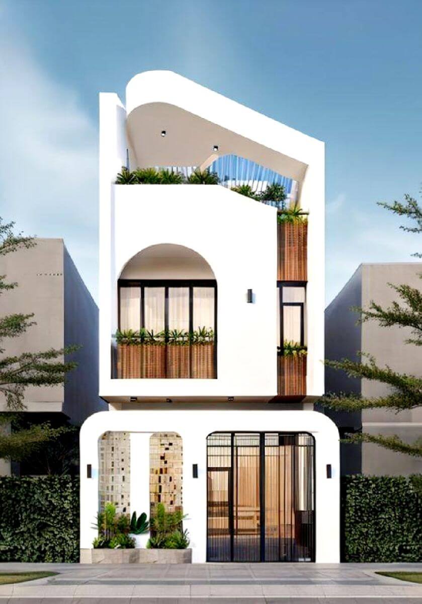 các mặt tiền nhà ống 2 tầng đẹp Pendecor
