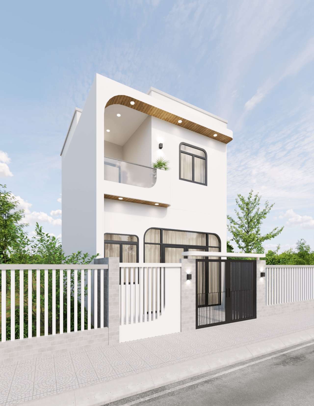 cách trang trí mặt tiền nhà ống Pendecor