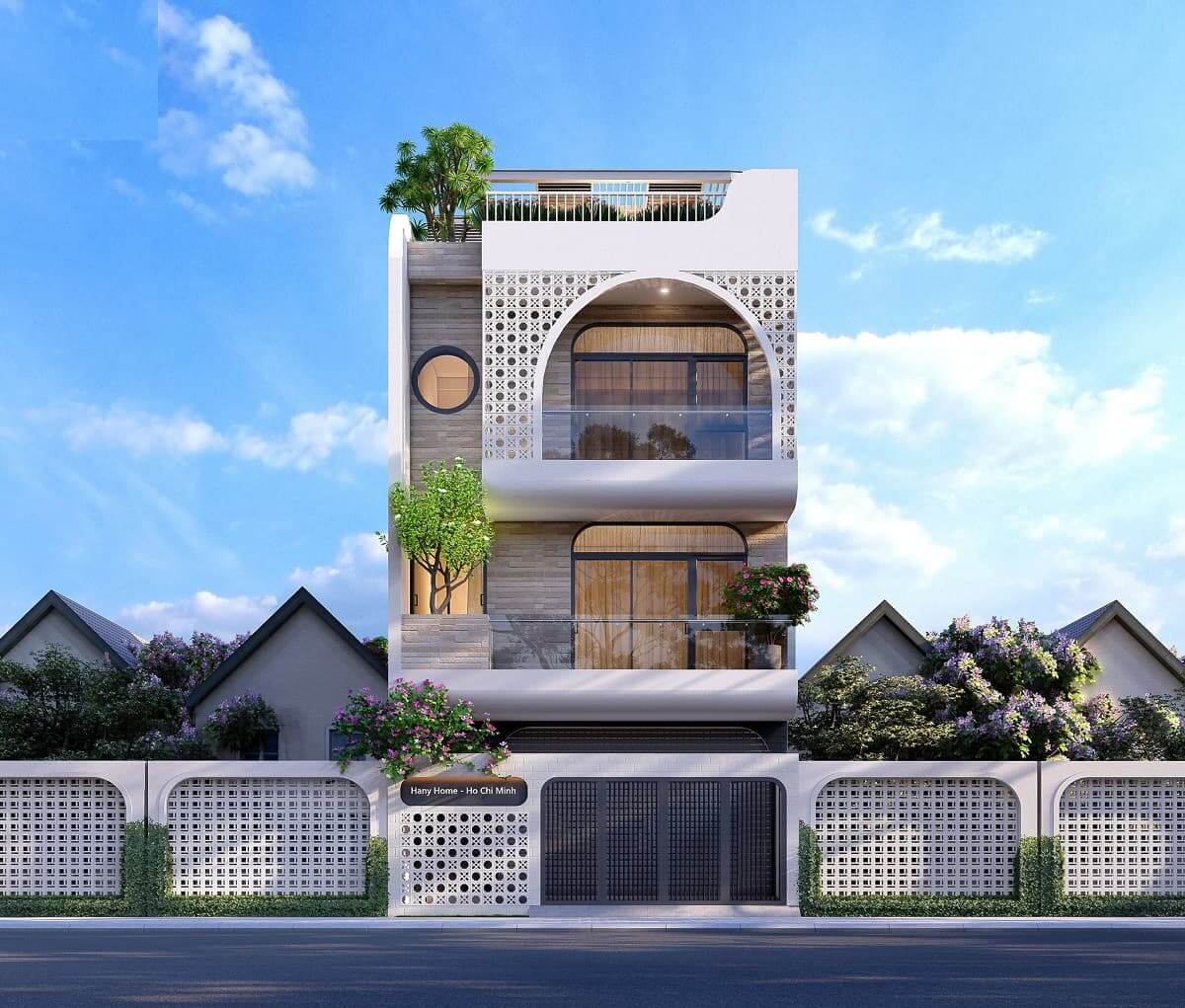 4x16m mẫu nhà ống đẹp 3 tầng 4m Pendecor