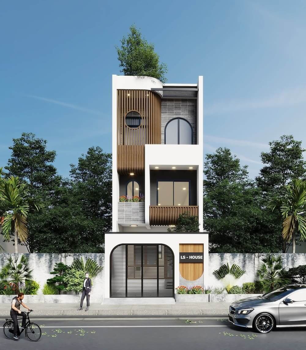 mat tien nhà ống đẹp 3 tầng Pendecor