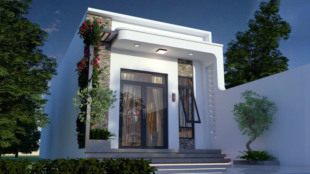 mặt tiền nhà ống 5m 2 tầng Pendecor