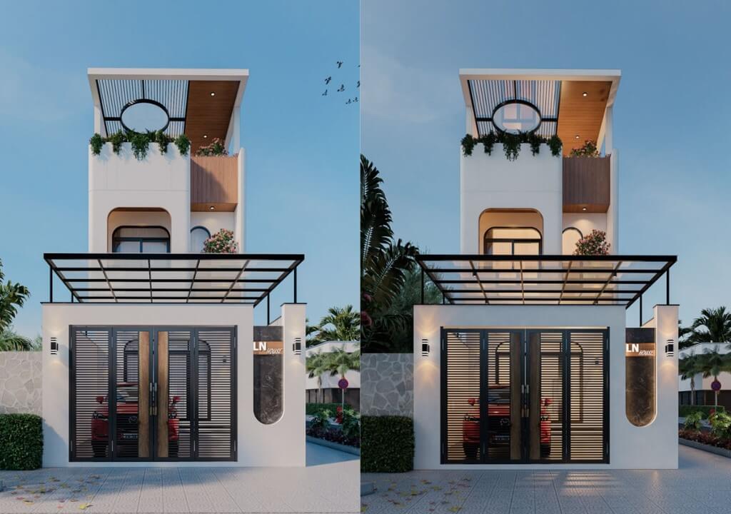 mẫu mặt tiền nhà ống 5m