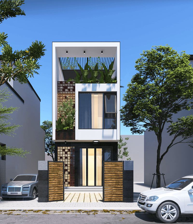 mẫu nhà ống 5m 2 tầng