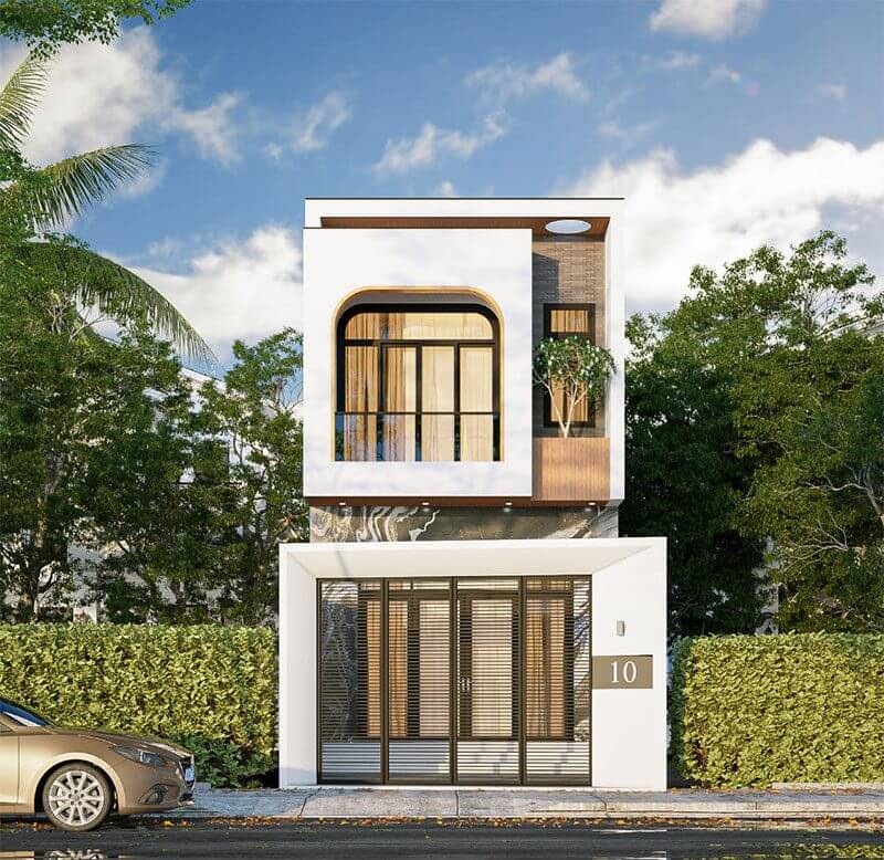 mẫu nhà ống 5m 2 tầng Pendecor