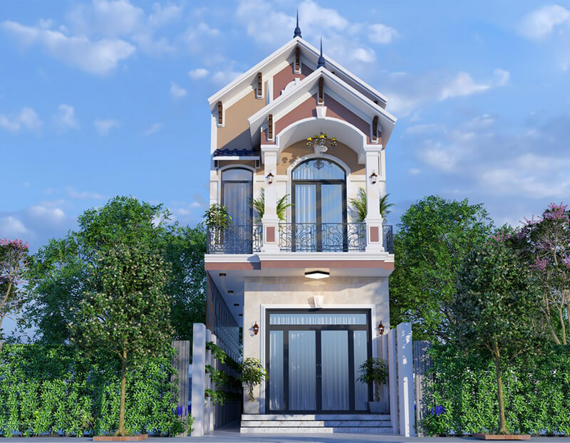 mặt tiền nhà ống 5m Pendecor