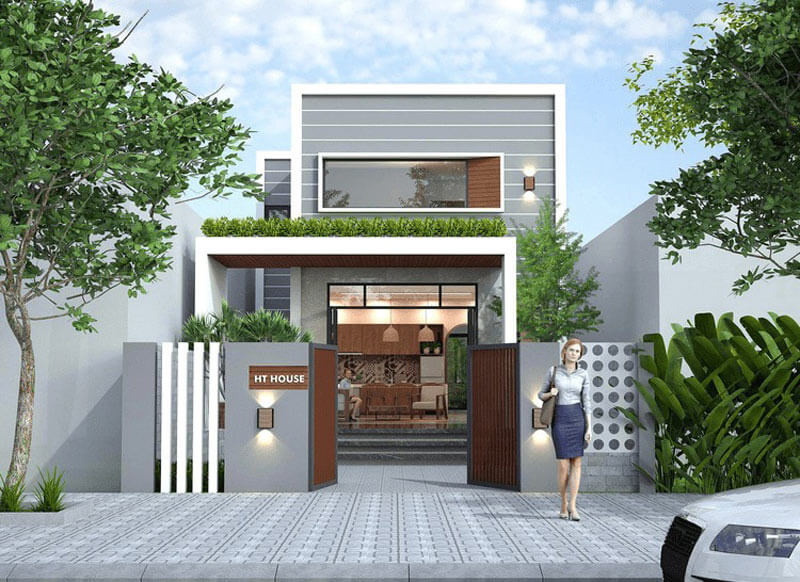 trang trí mặt tiền nhà ống cấp 4