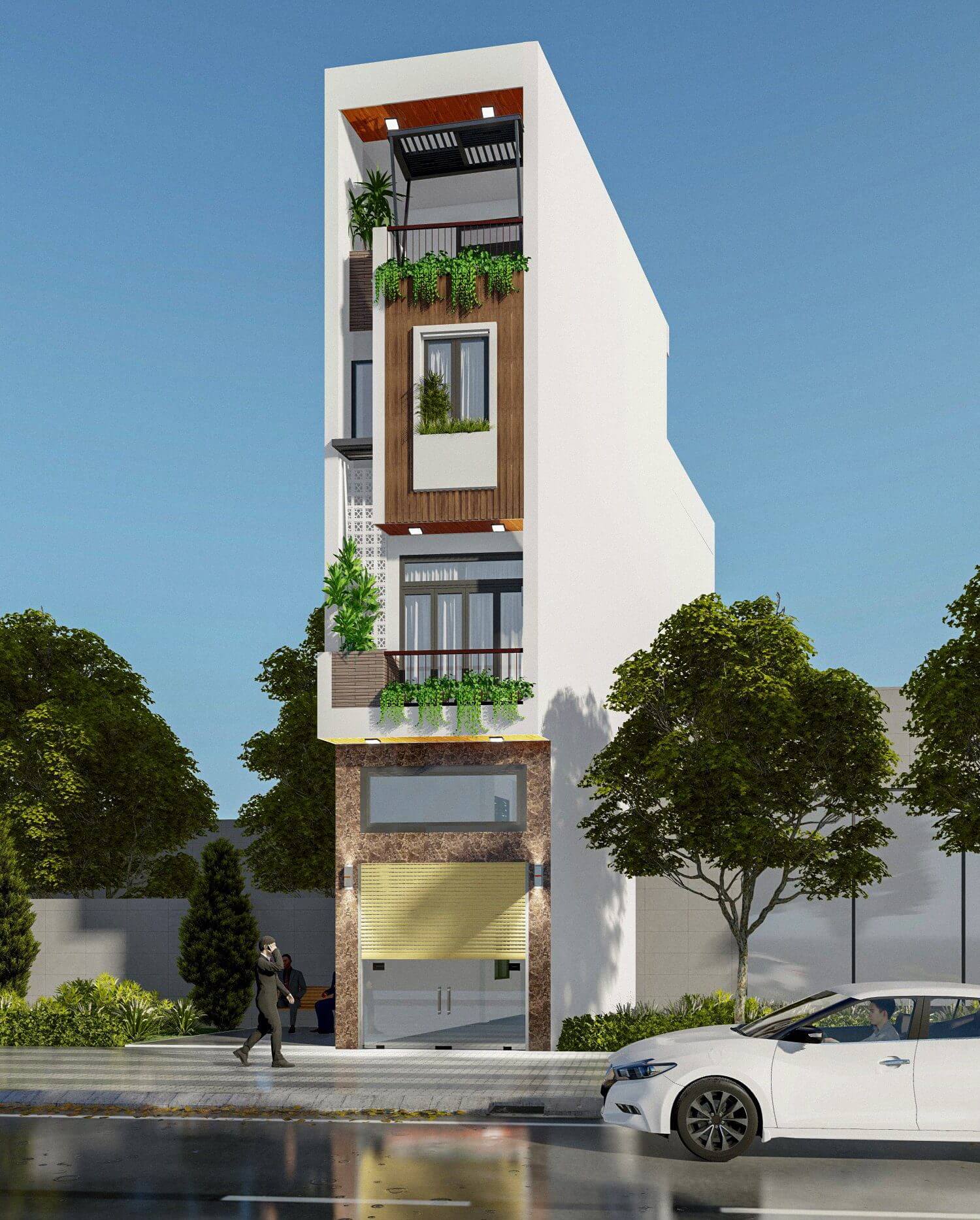 mẫu mặt tiền nhà ống đẹp