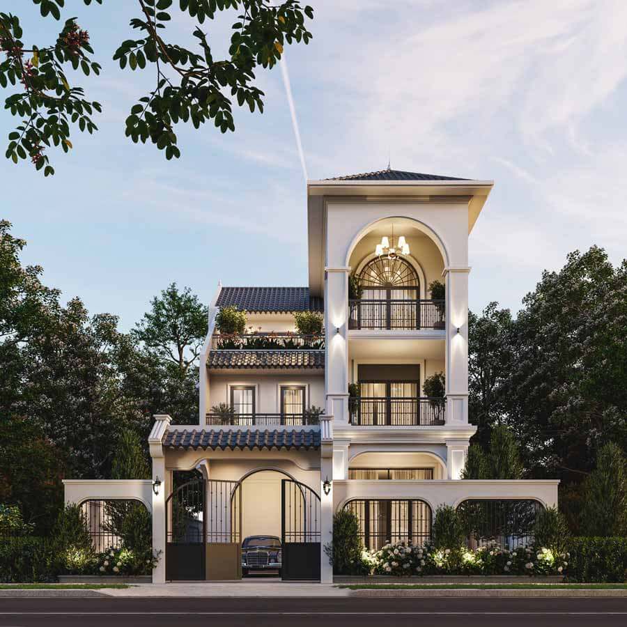 các kiểu mặt tiền nhà ống