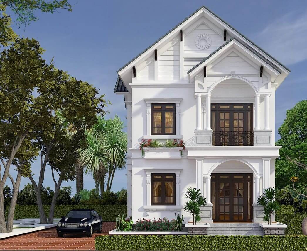 mẫu nhà phố 2 tầng 2 mặt tiền Pendecor