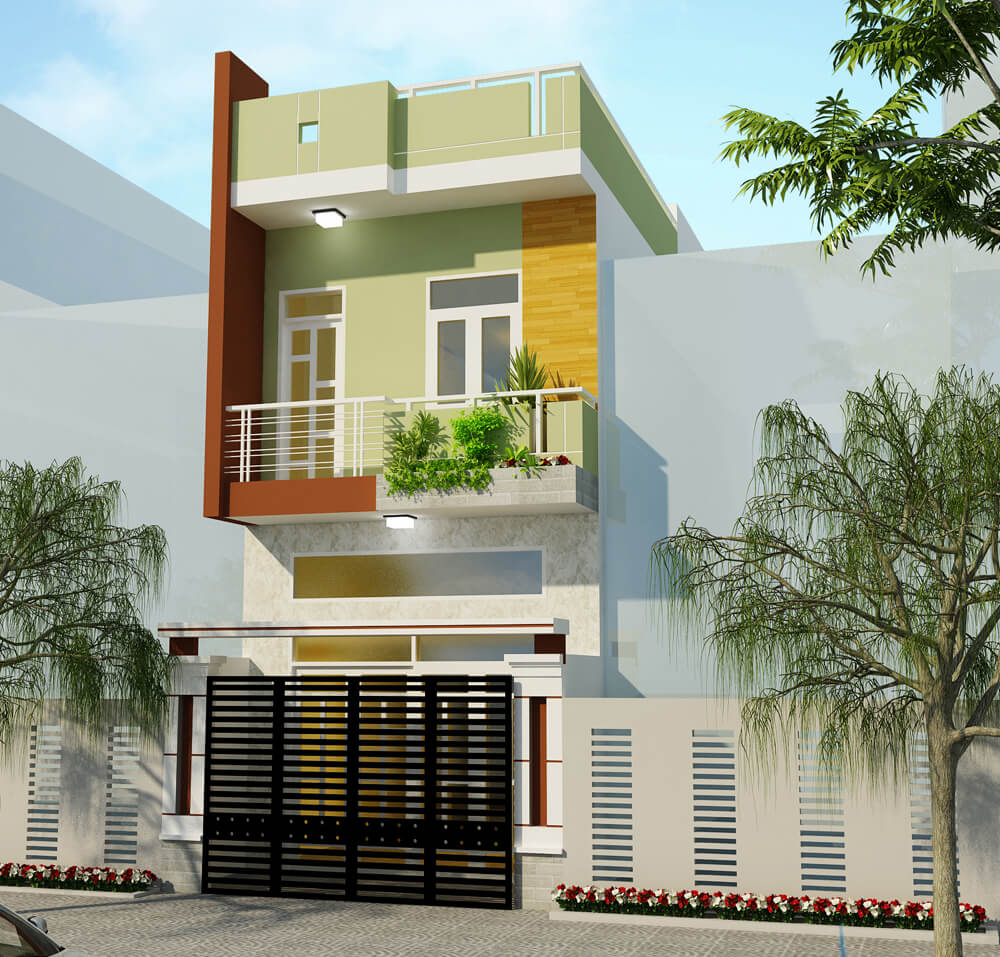 mẫu nhà ống 2 tầng mặt phố Pendecor