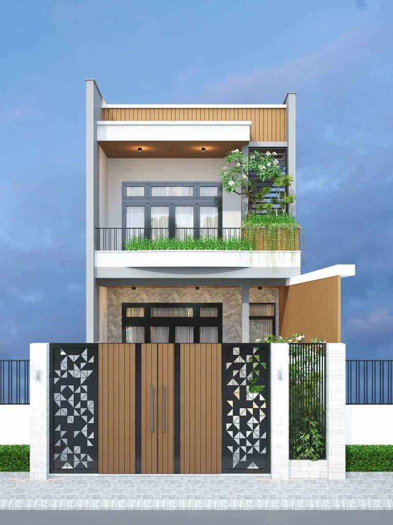 mặt tiền nhà phố 2 tầng đẹp Pendecor