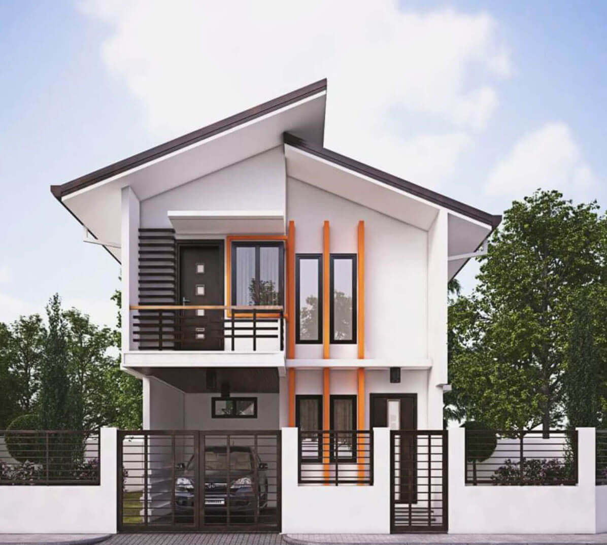 mẫu nhà 2 tầng mặt phố Pendecor