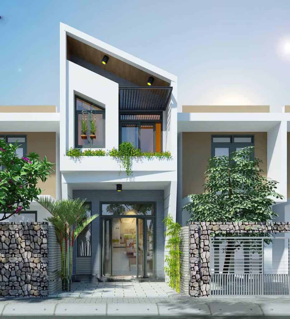 mẫu nhà 2 tầng mặt tiền 4m hiện đại Pendecor