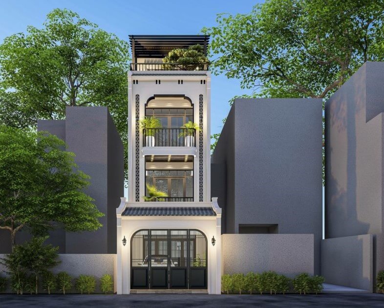 các mẫu nhà mặt tiền 6m đẹp Pendecor