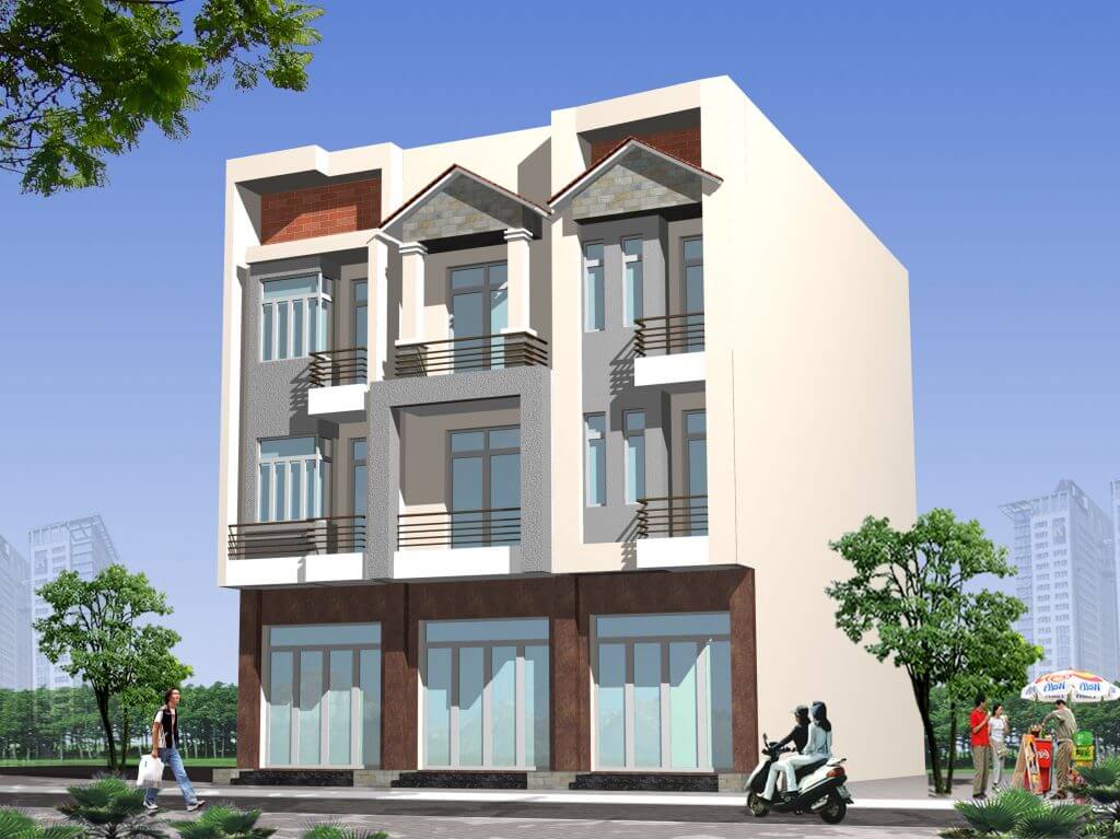 mẫu nhà 3 tầng mặt tiền 5m Pendecor