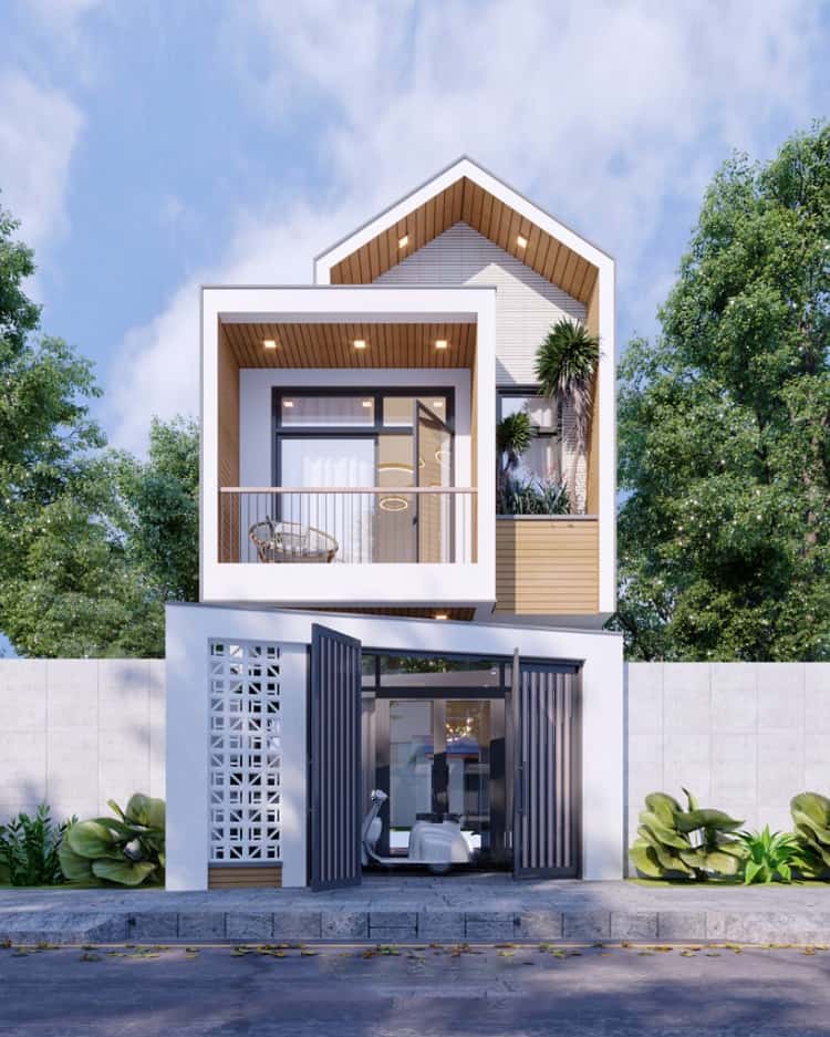 mẫu nhà mặt tiền 4.5 m Pendecor