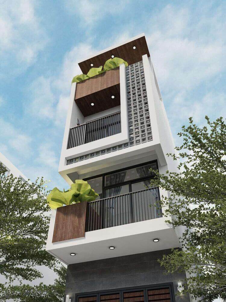 mẫu nhà mặt tiền 6m 3 tầng