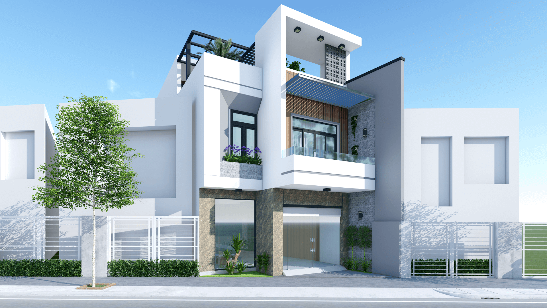 nhà ống mặt tiền 7m Pendecor