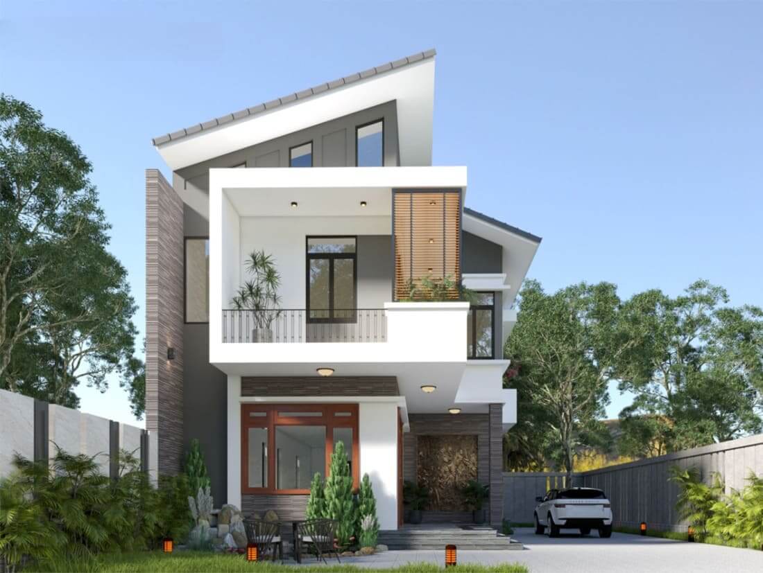 mẫu nhà phố mặt tiền 7m hiện đại Pendecor