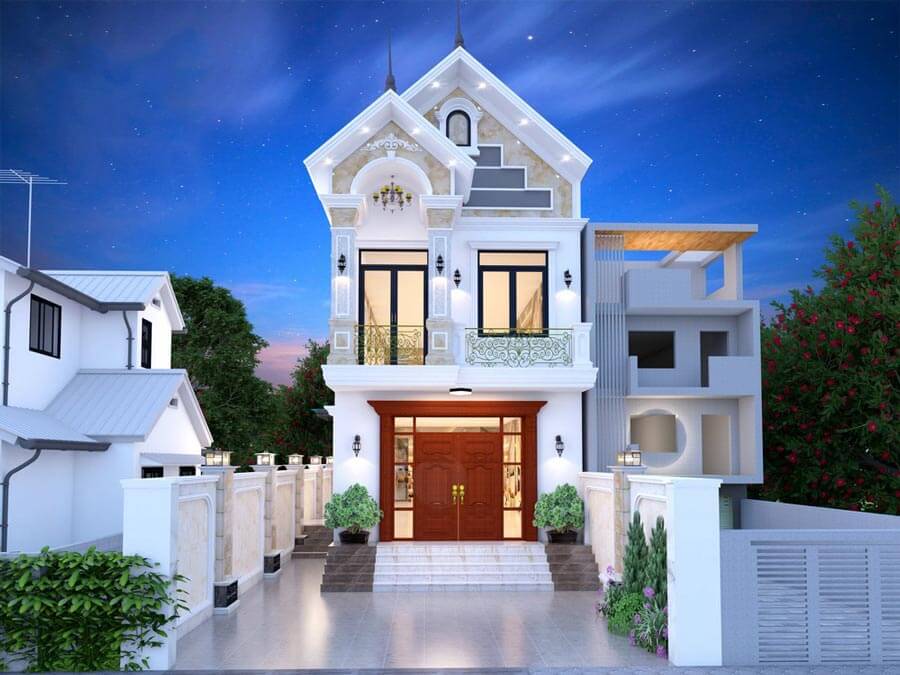nha 2 tang mat tien 7 m Pendecor
