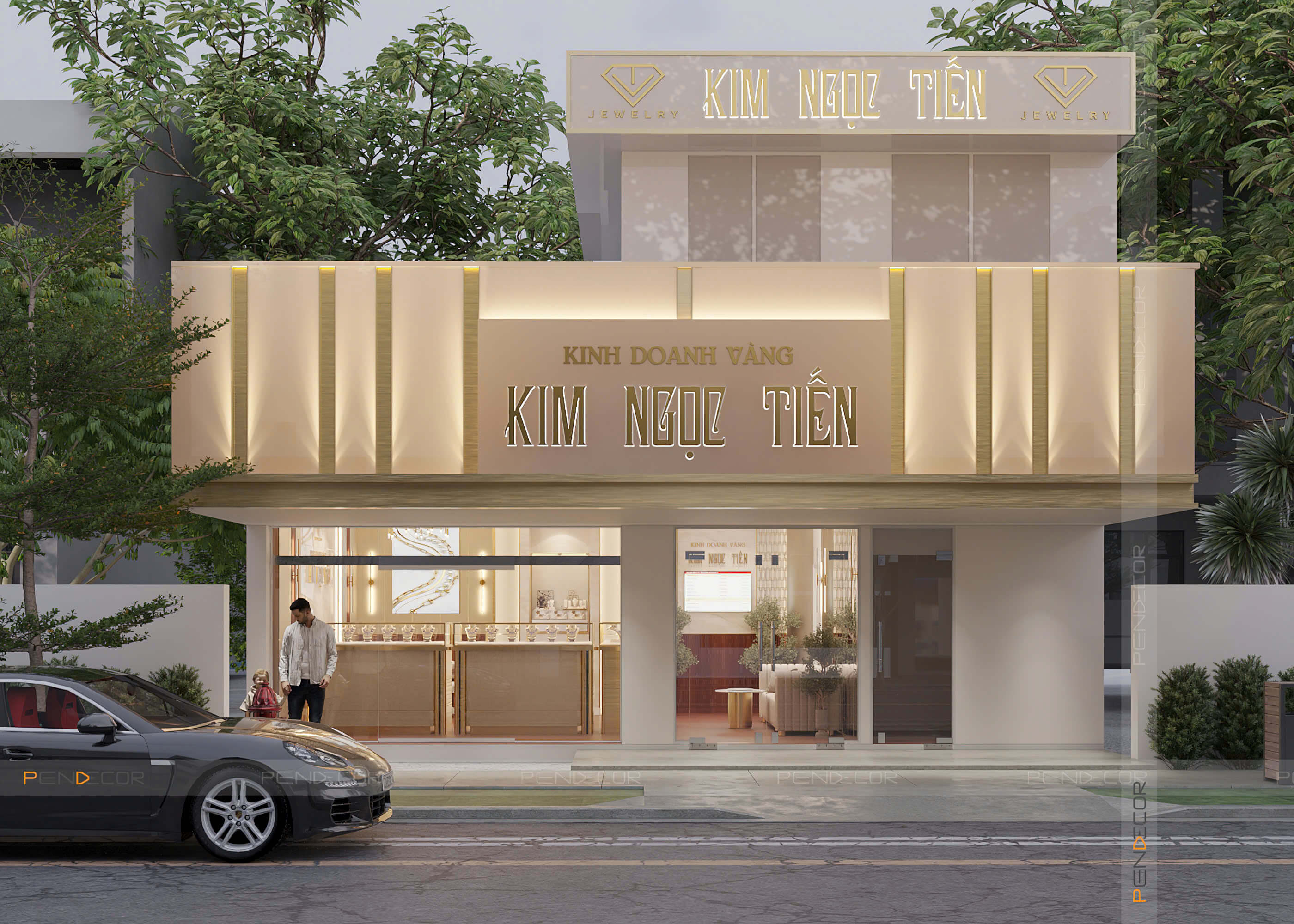 Thiết Kế Tiệm Vàng Kim Ngọc Tiến