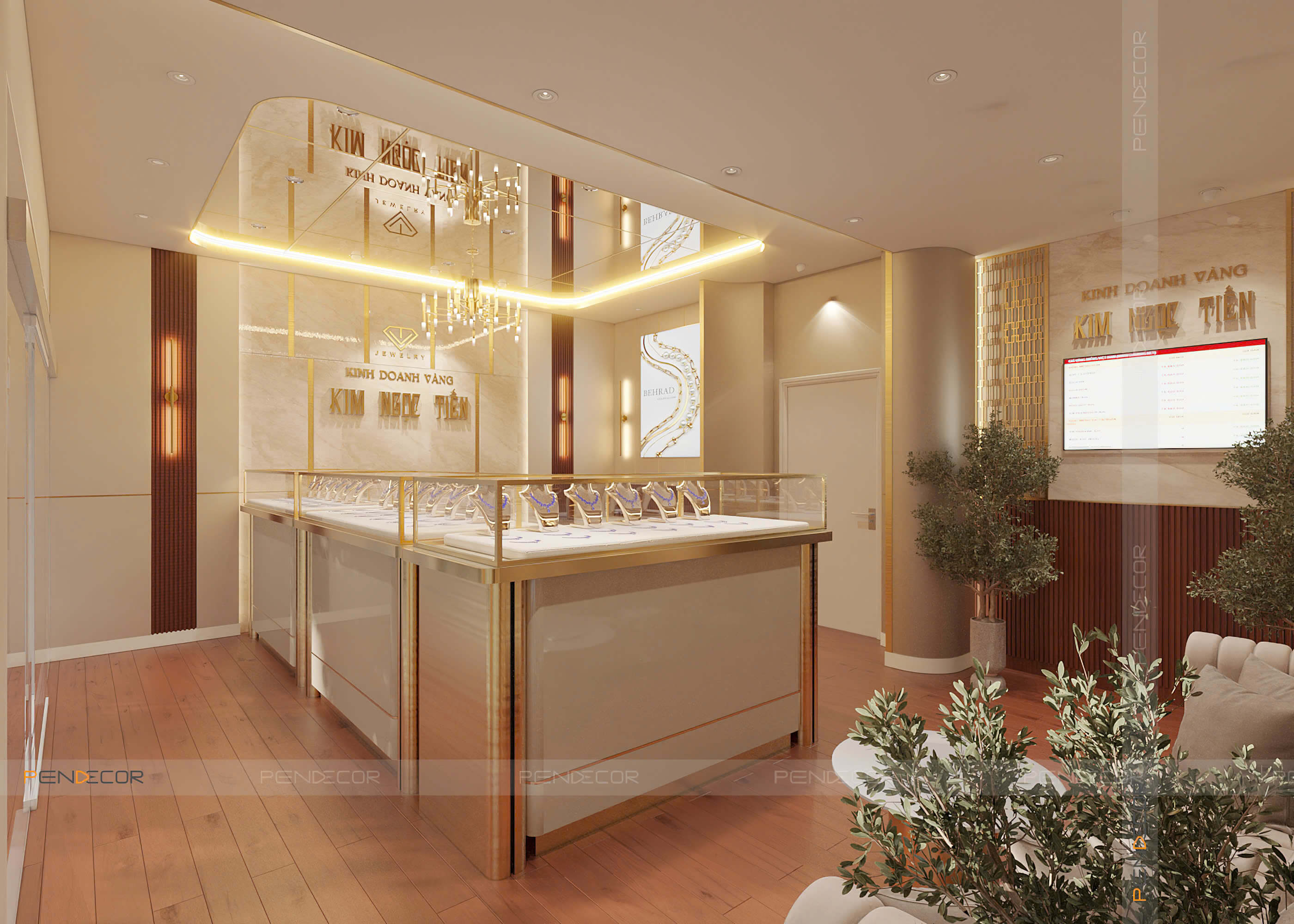 Thiết Kế Tiệm Vàng Kim Ngọc Tiến