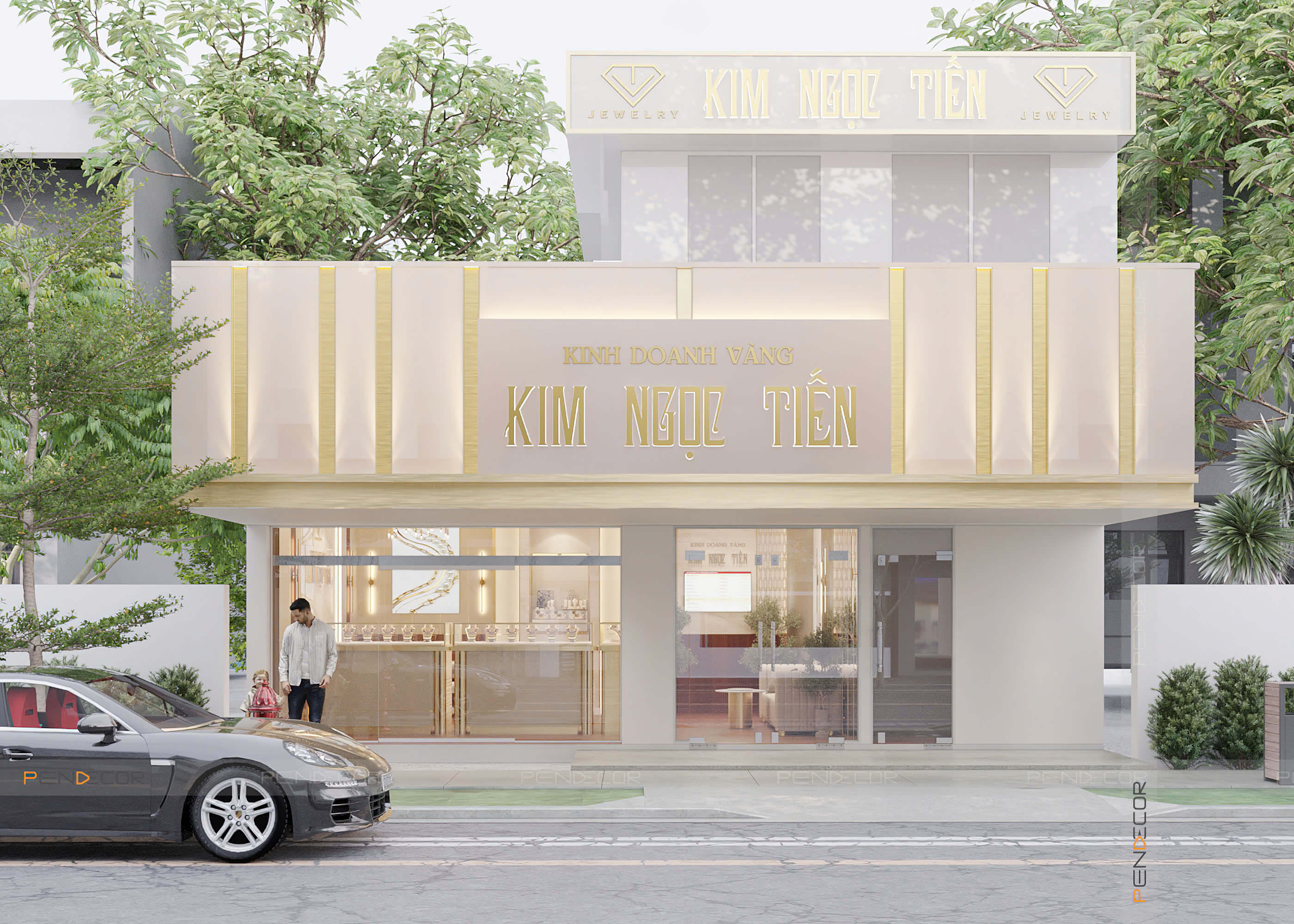 Thiết Kế Tiệm Vàng Kim Ngọc Tiến