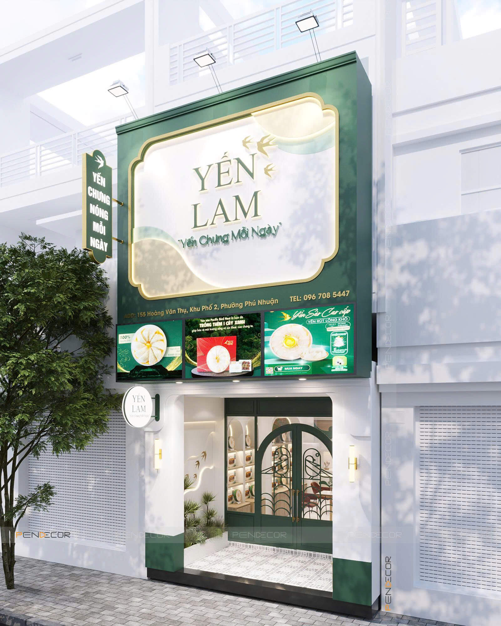 Thiết Kế Cửa Hàng Yến Sào Yến Lam