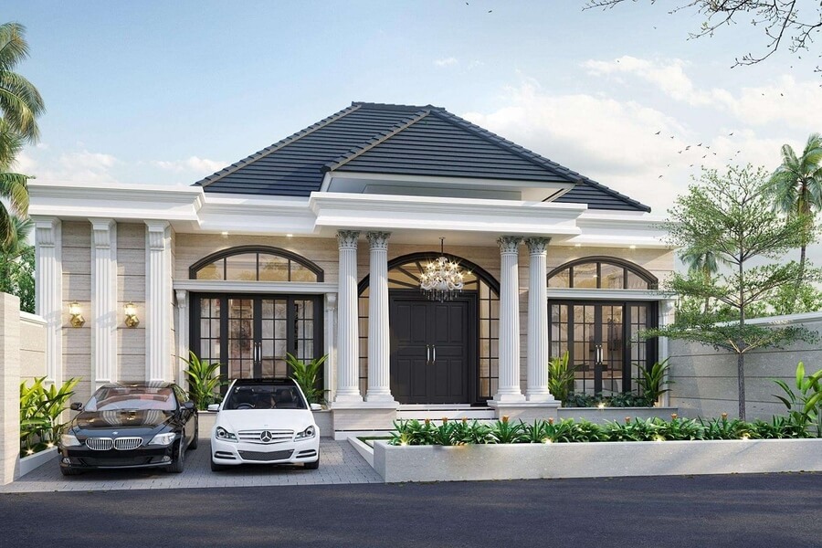 mẫu nhà ống mặt tiền 5m tân cổ điển Pendecor