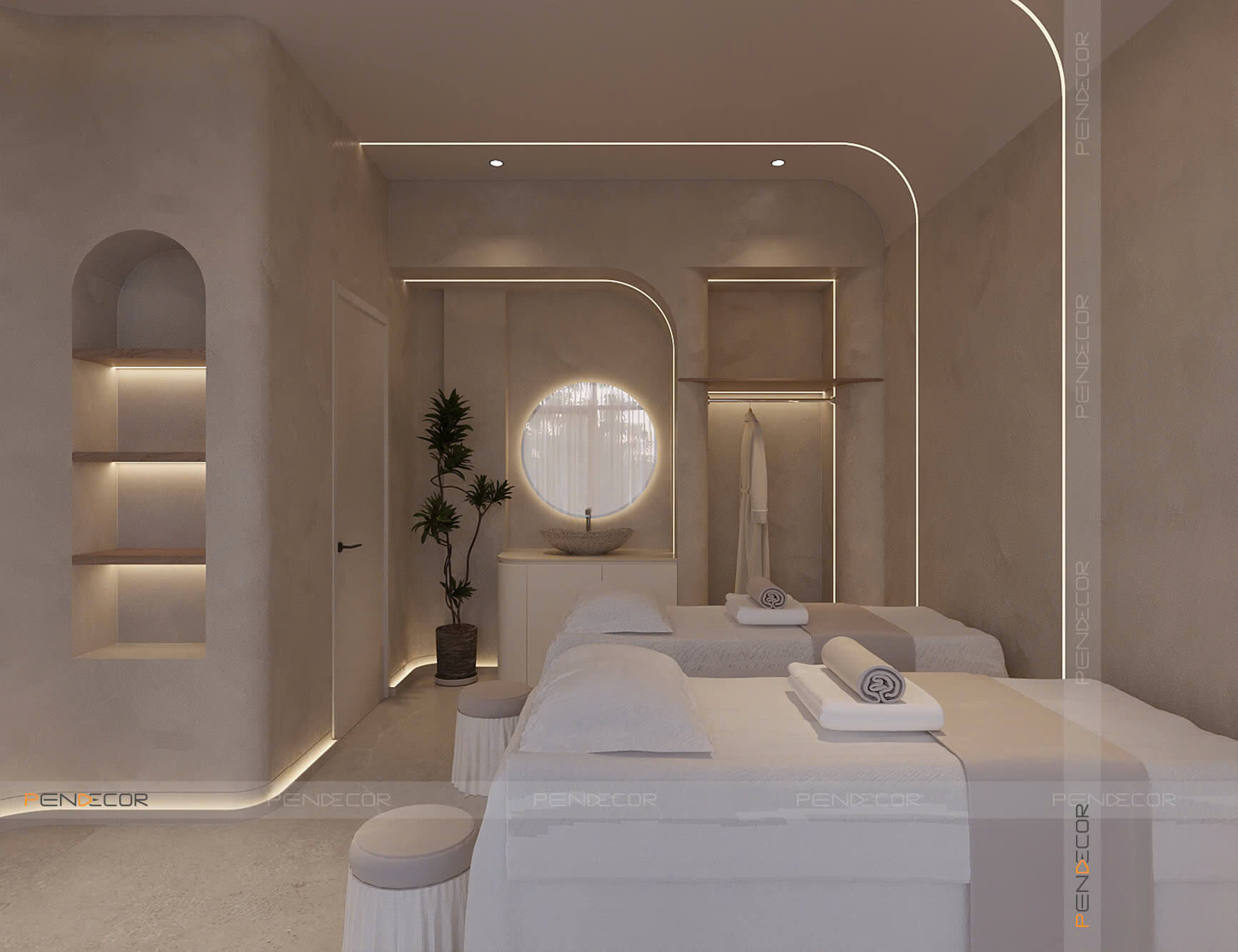 Thiết Kế Spa Belle Route (Lầu 3, 4)