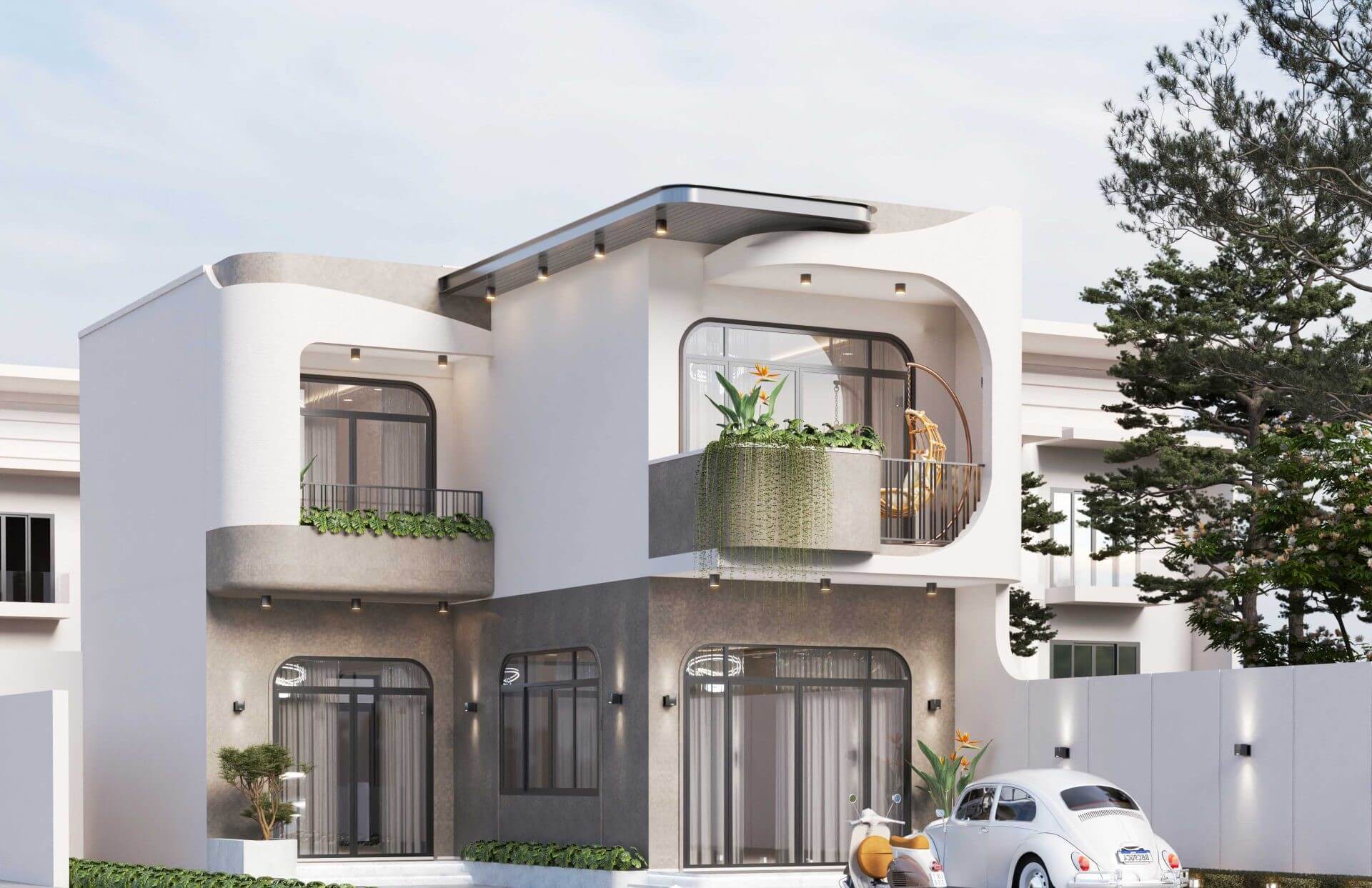 mặt tiền nhà ống hướng tây Pendecor