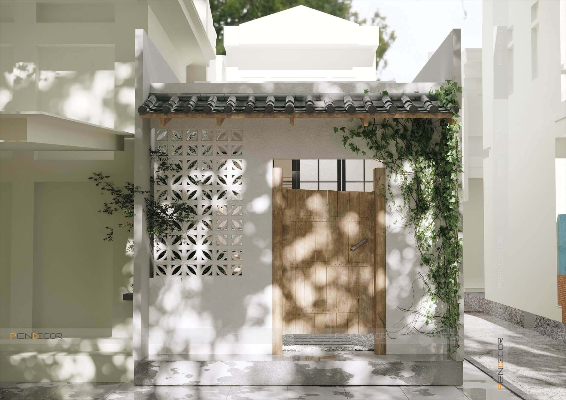 thiết kế mặt tiền nhà phố hướng tây Pendecor