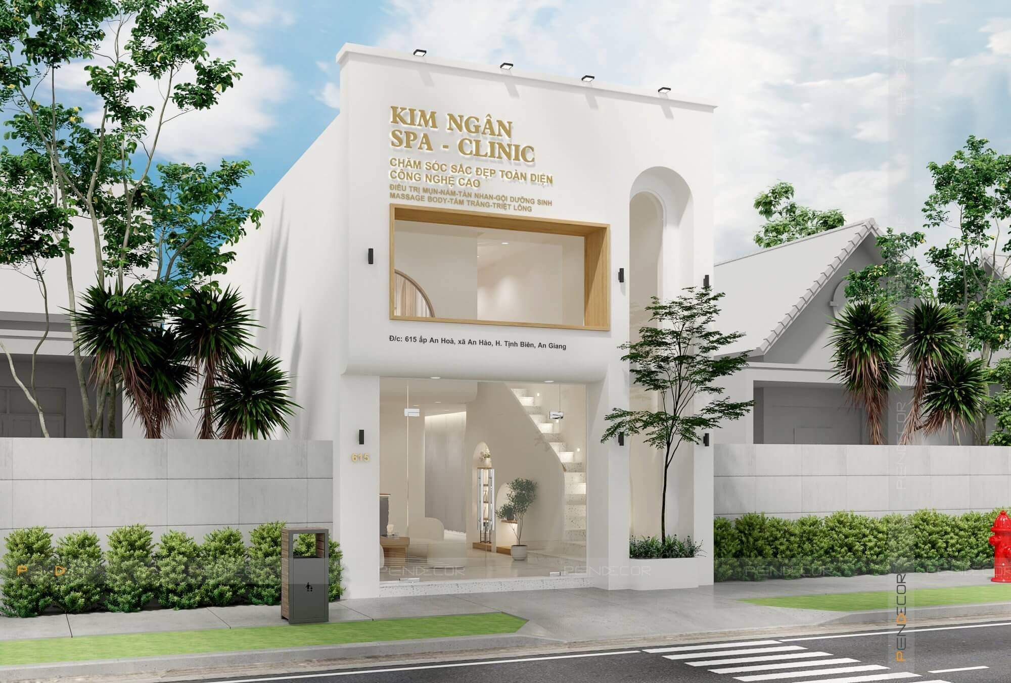 mặt tiền cửa kính Pendecor
