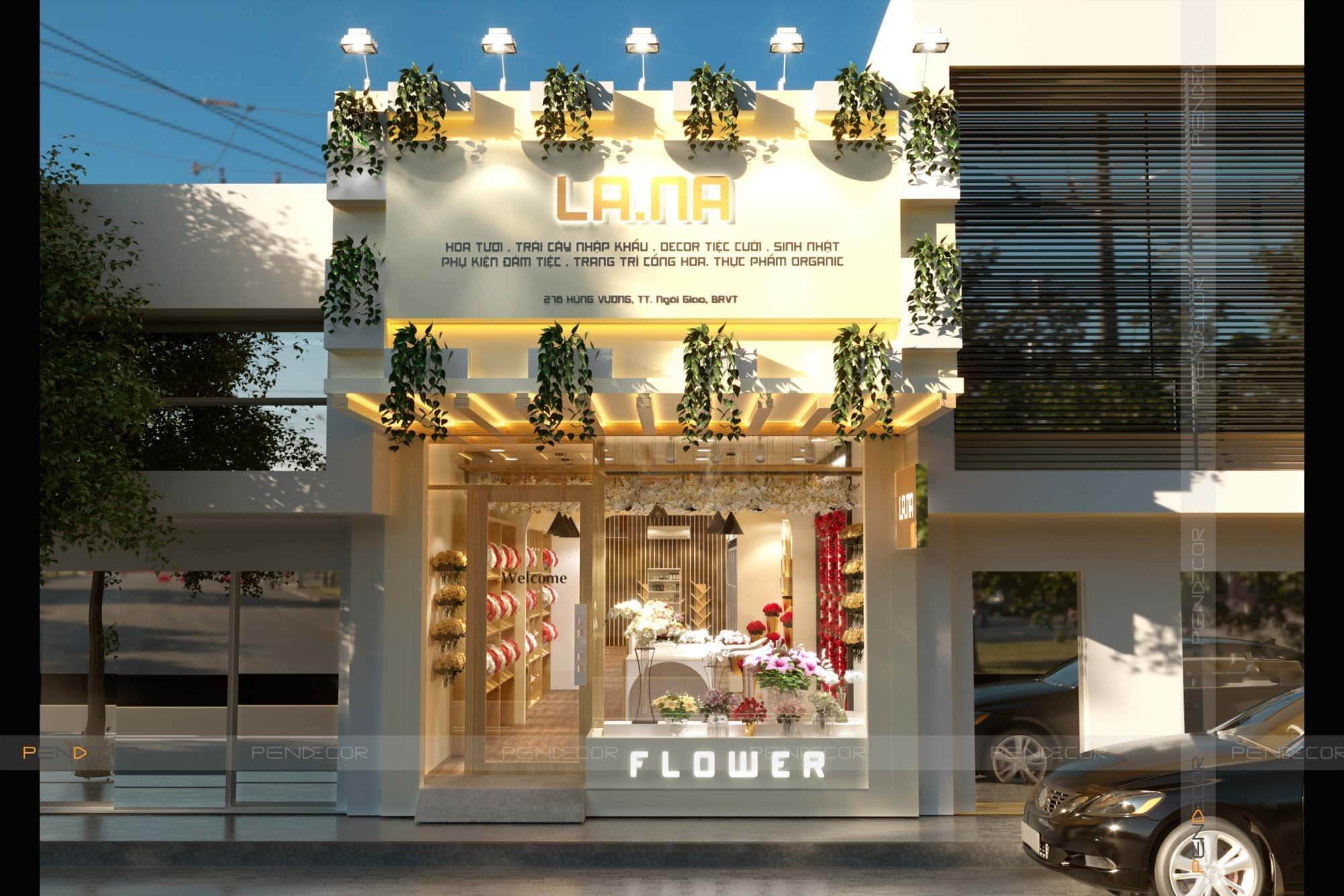 cửa kính mặt tiền đẹp Pendecor