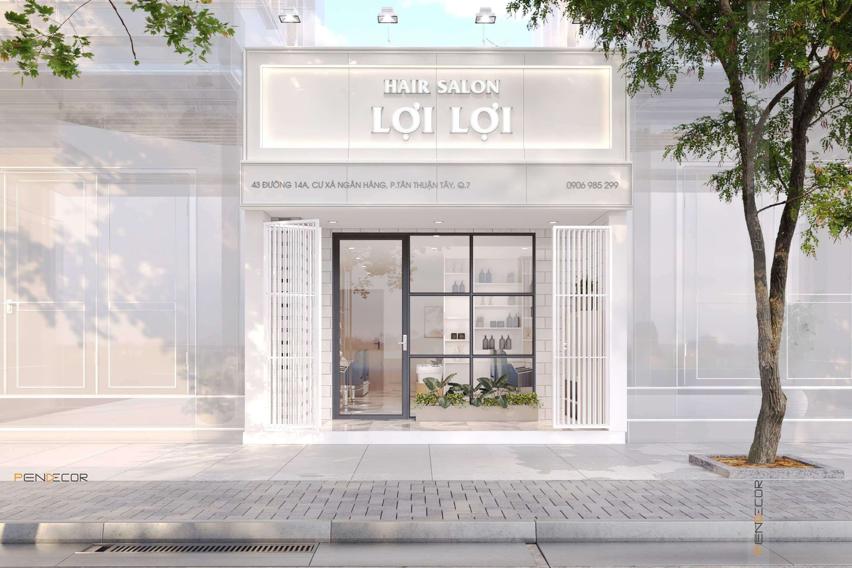kính mặt tiền nhà Pendecor