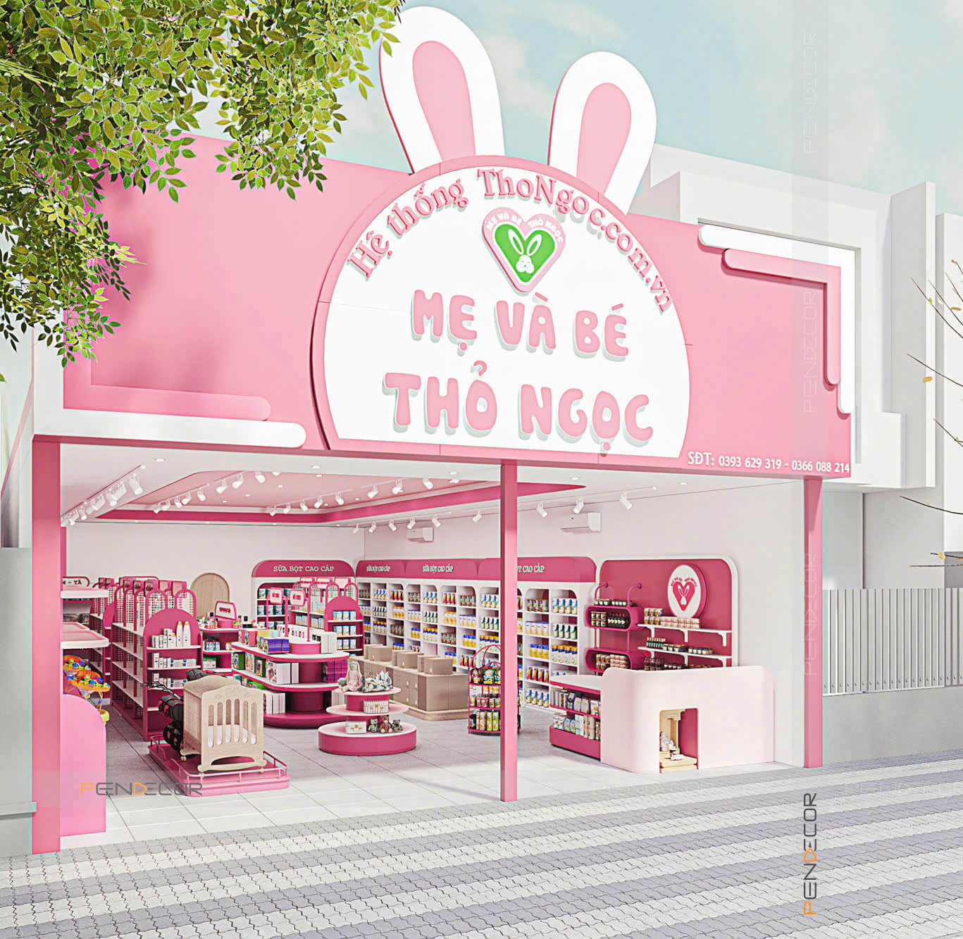 Thiết Kế Shop Mẹ và Bé Thỏ Ngọc