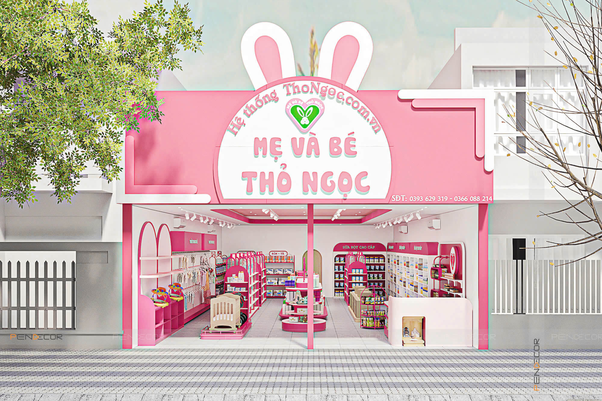 Thiết Kế Shop Mẹ và Bé Thỏ Ngọc