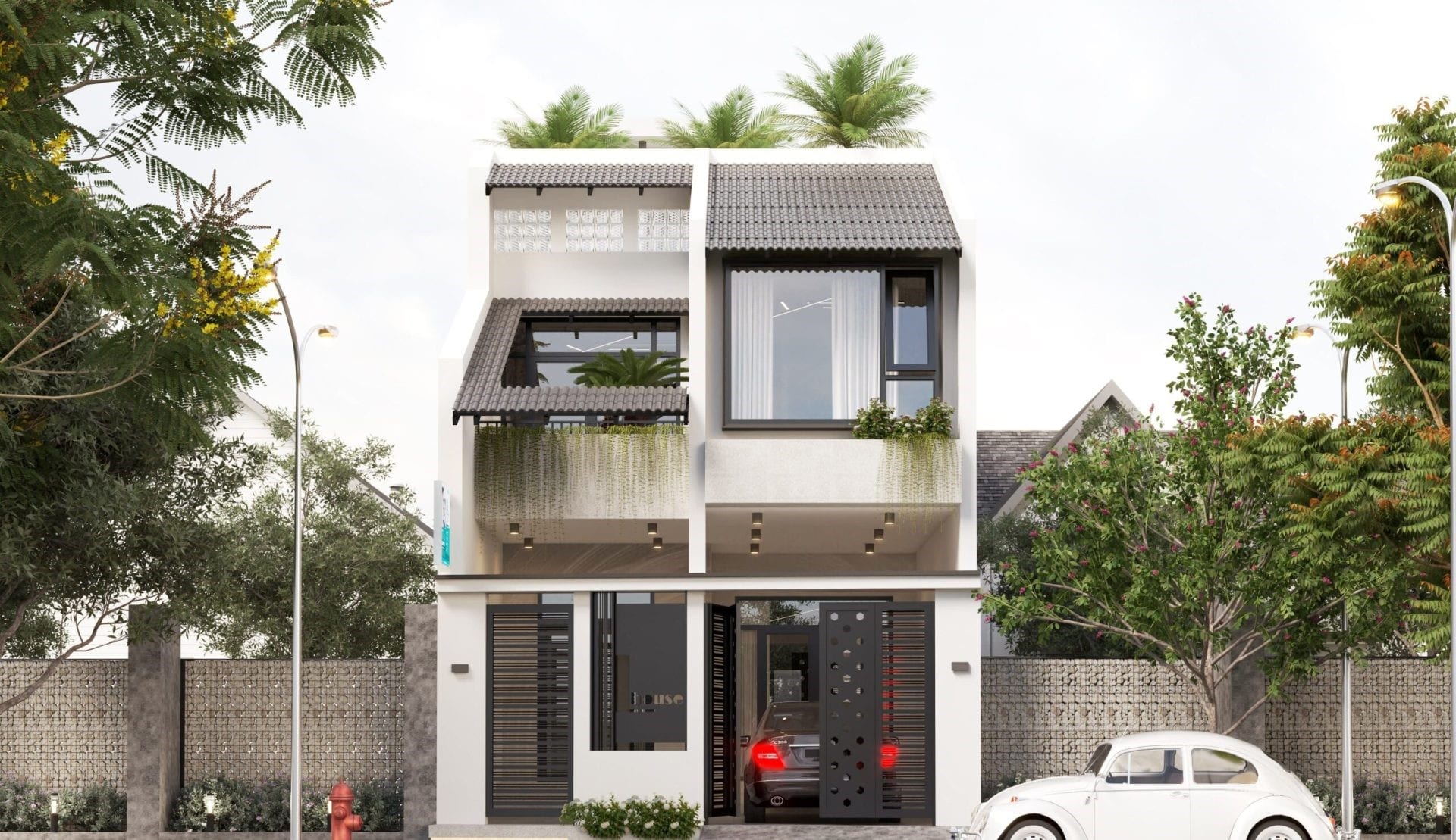 trang trí mặt tiền nhà ống 3 tầng đẹp Pendecor