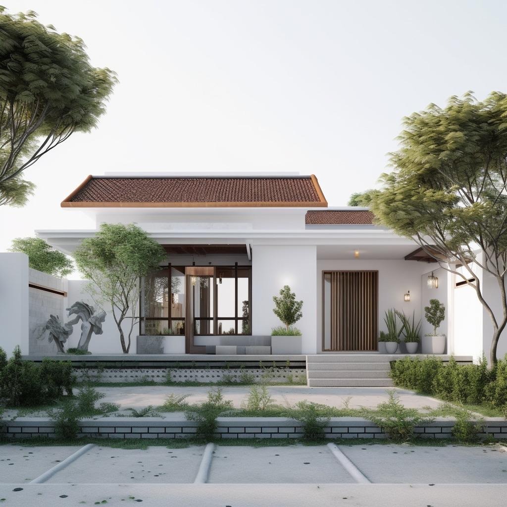 nhà ống mặt tiền 4m mái thái Pendecor