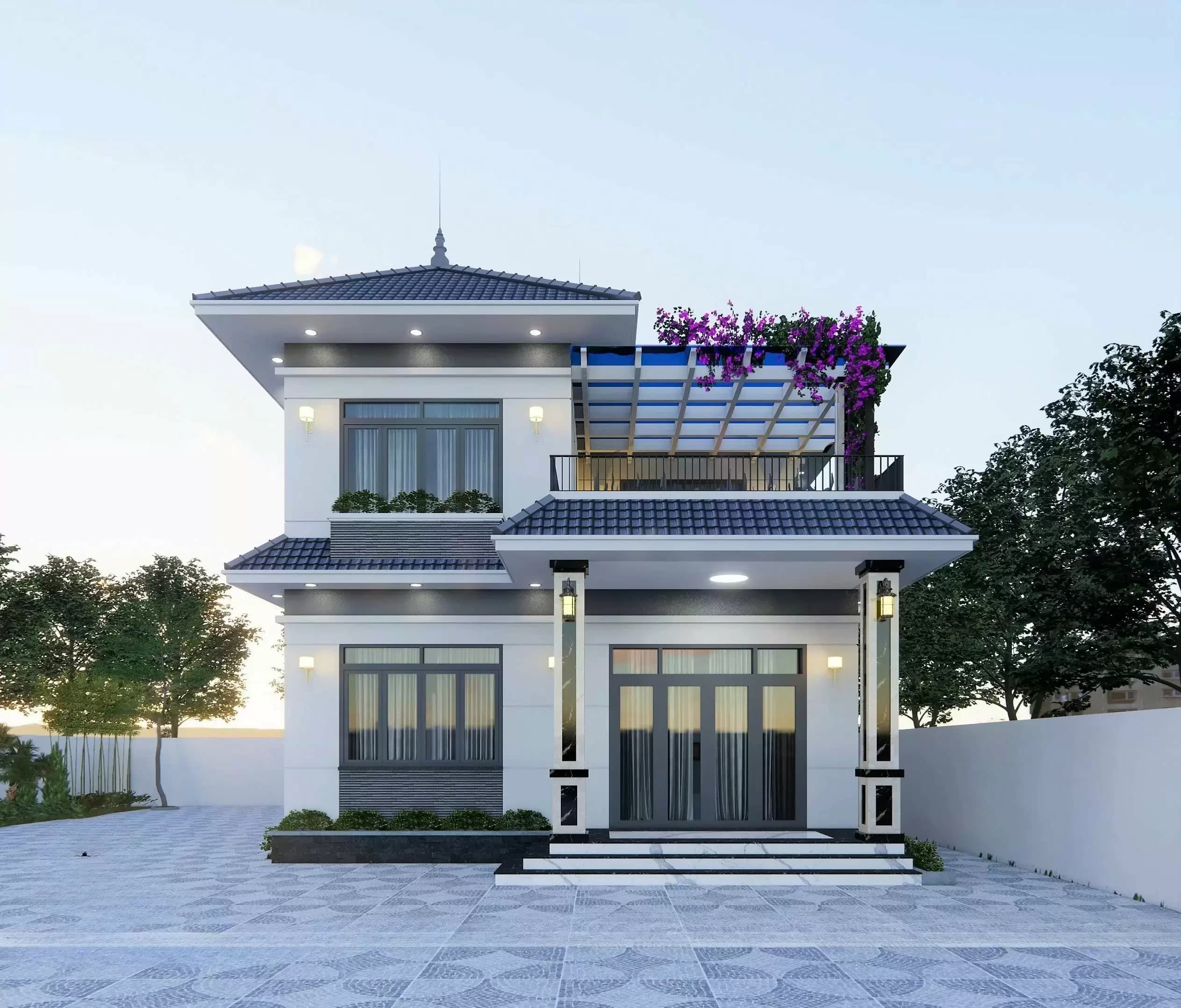 trang trí mặt tiền nhà mái nhật Pendecor