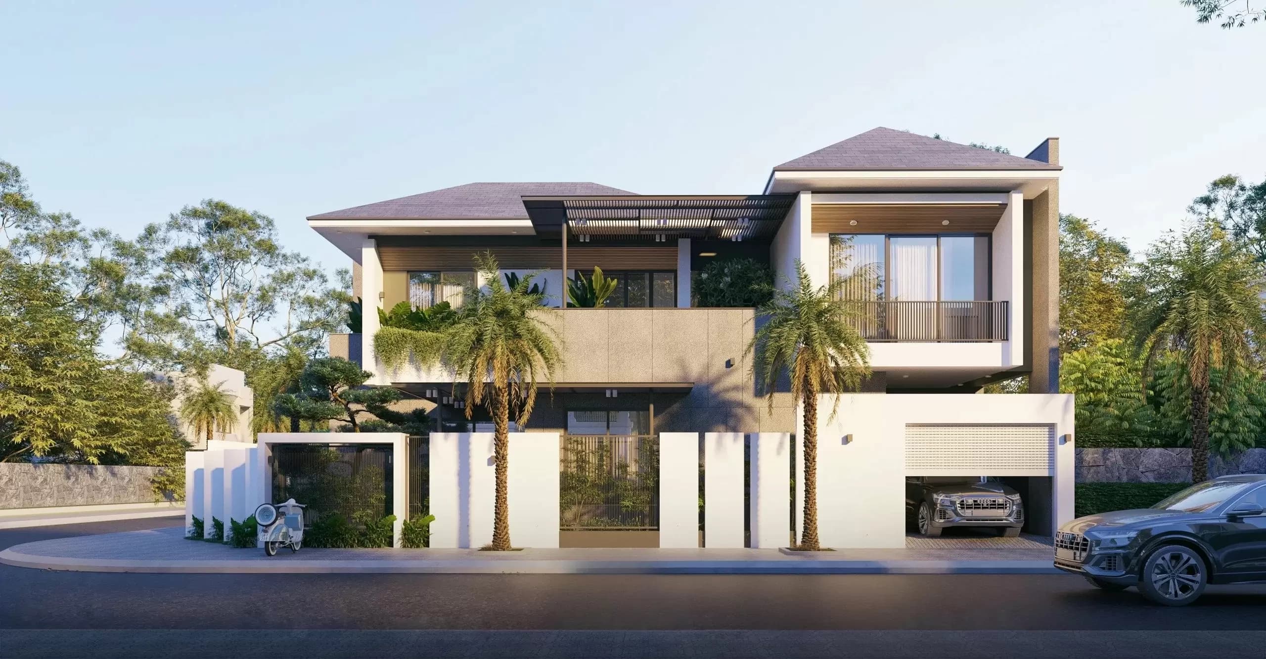 mặt tiền nhà mái nhật Pendecor