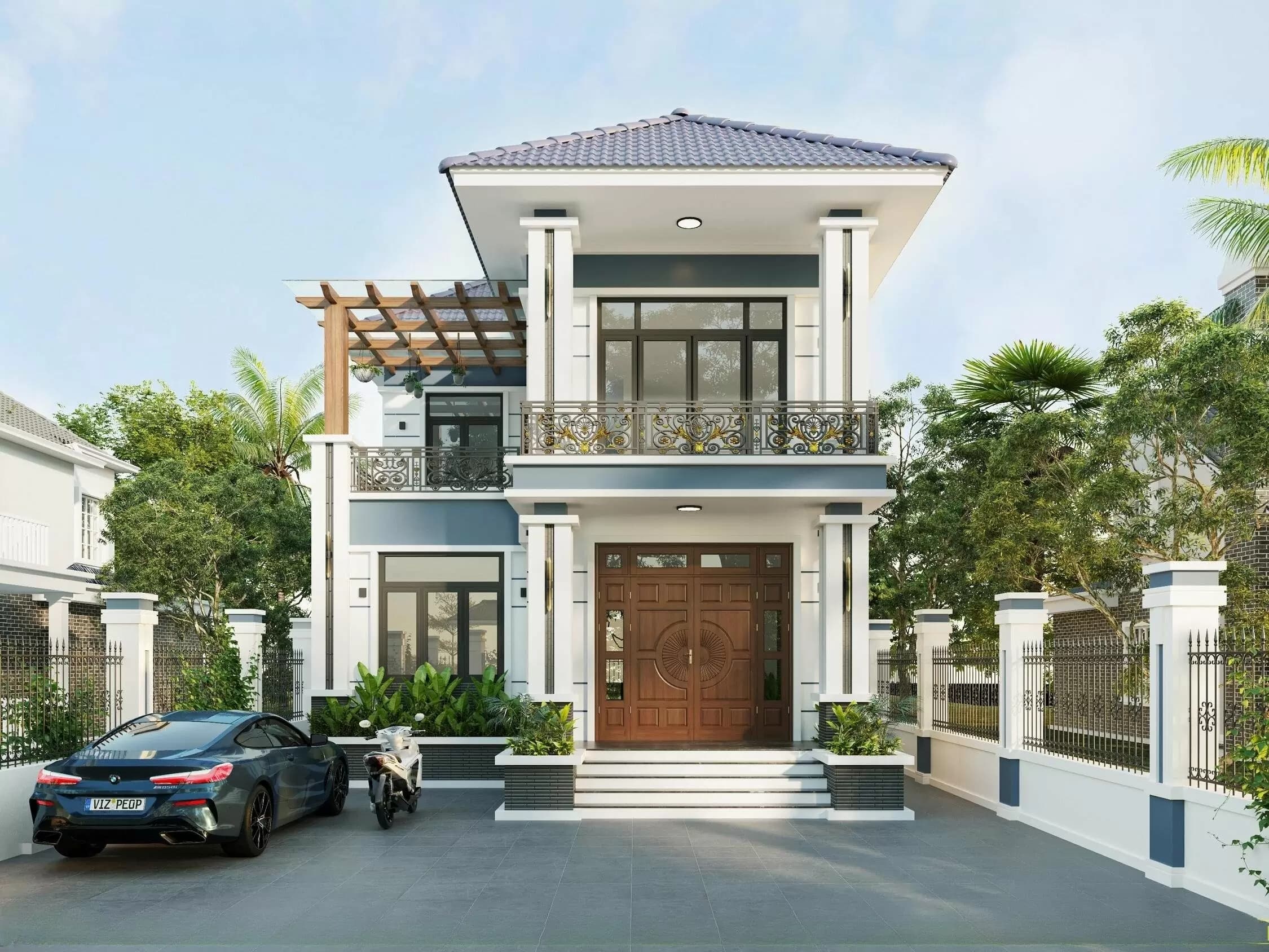 mặt tiền nhà mái nhật đẹp Pendecor