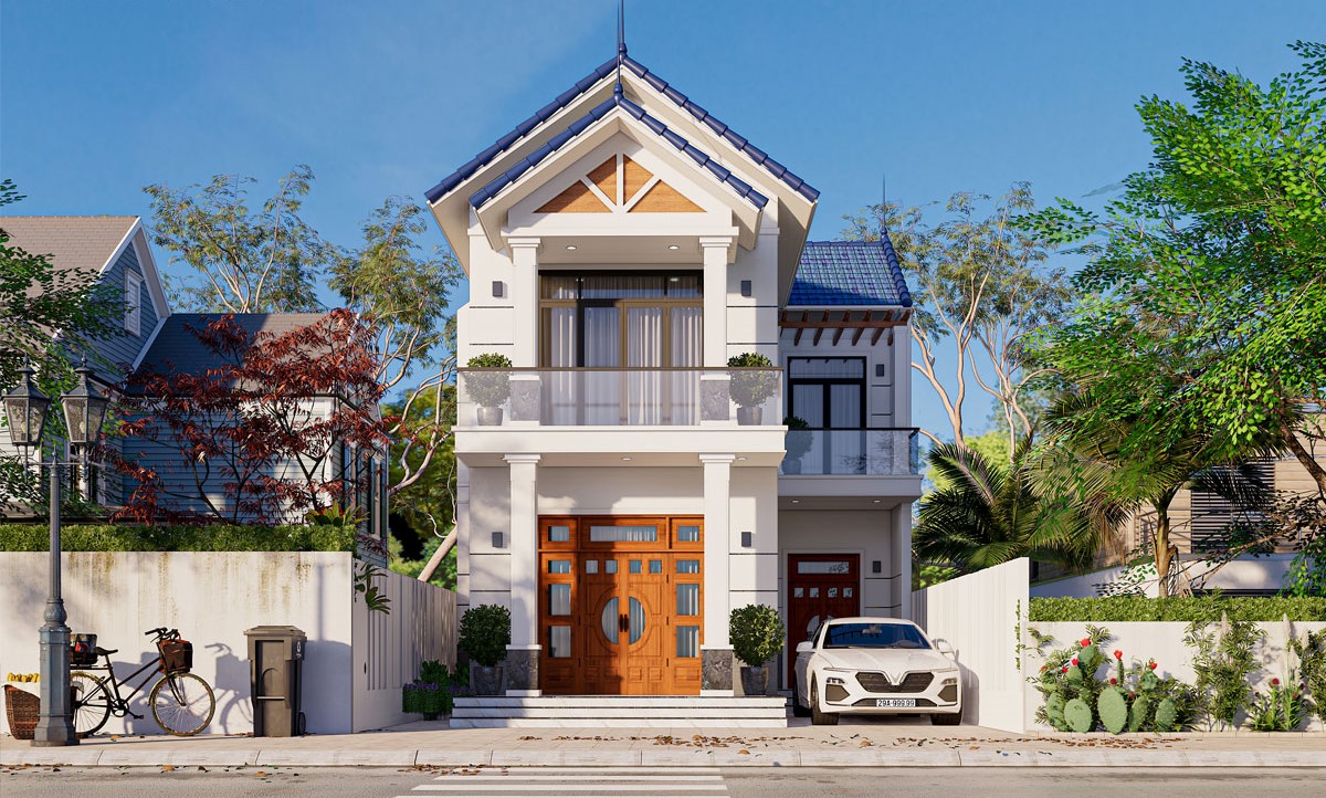 mẫu nhà 2 mặt tiền mái thái Pendecor