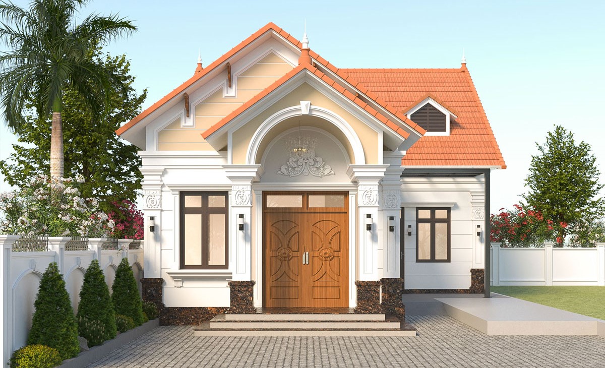 mẫu nhà 2 tầng 2 mặt tiền mái thái Pendecor
