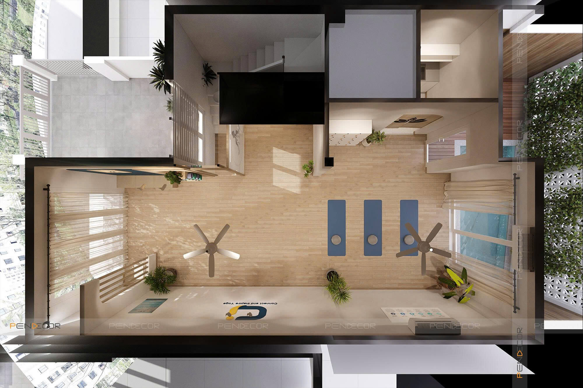 Thiết Kế Phòng Tập Yoga Ciyoga Khang An