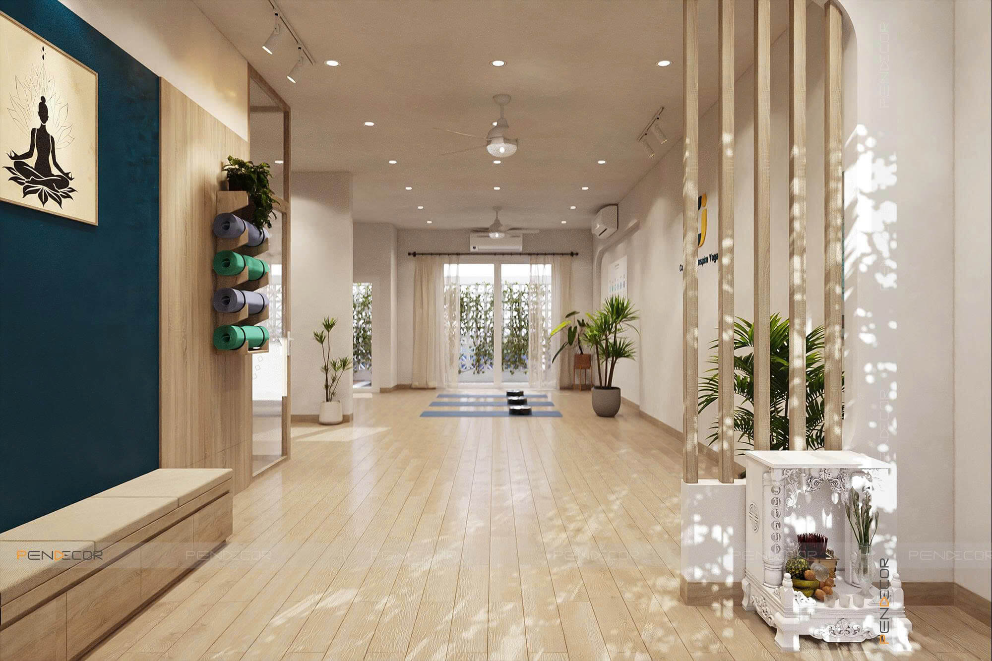 Thiết Kế Phòng Tập Yoga Ciyoga Khang An