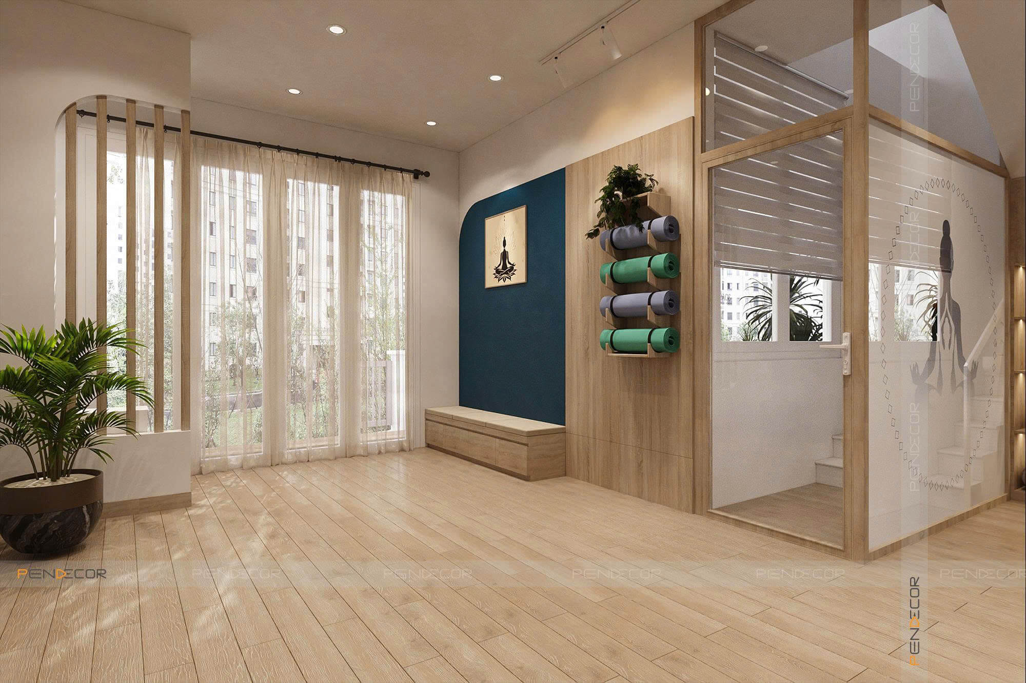 Thiết Kế Phòng Tập Yoga Ciyoga Khang An