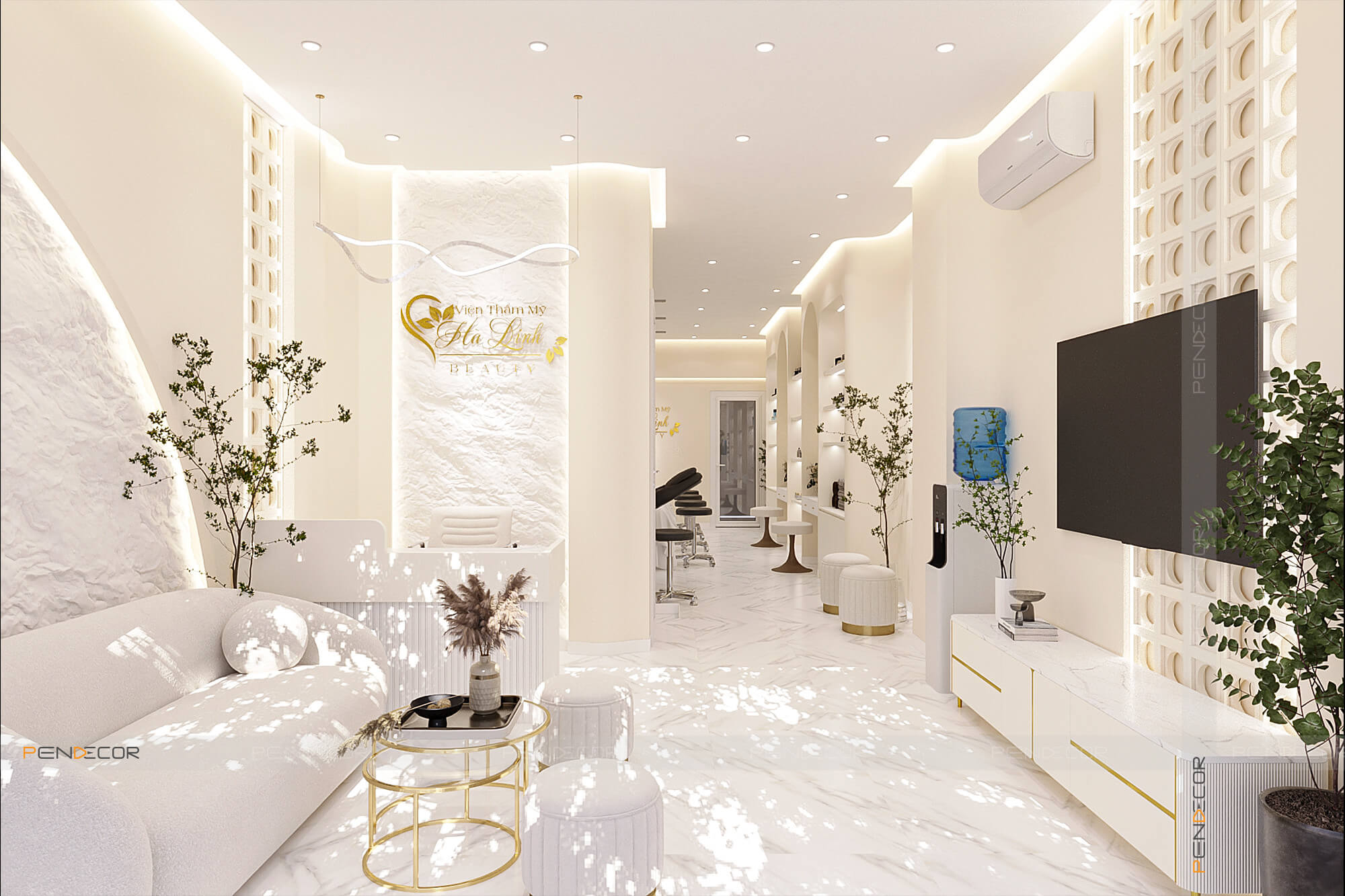 thiết kế spa giá rẻ Pendecor