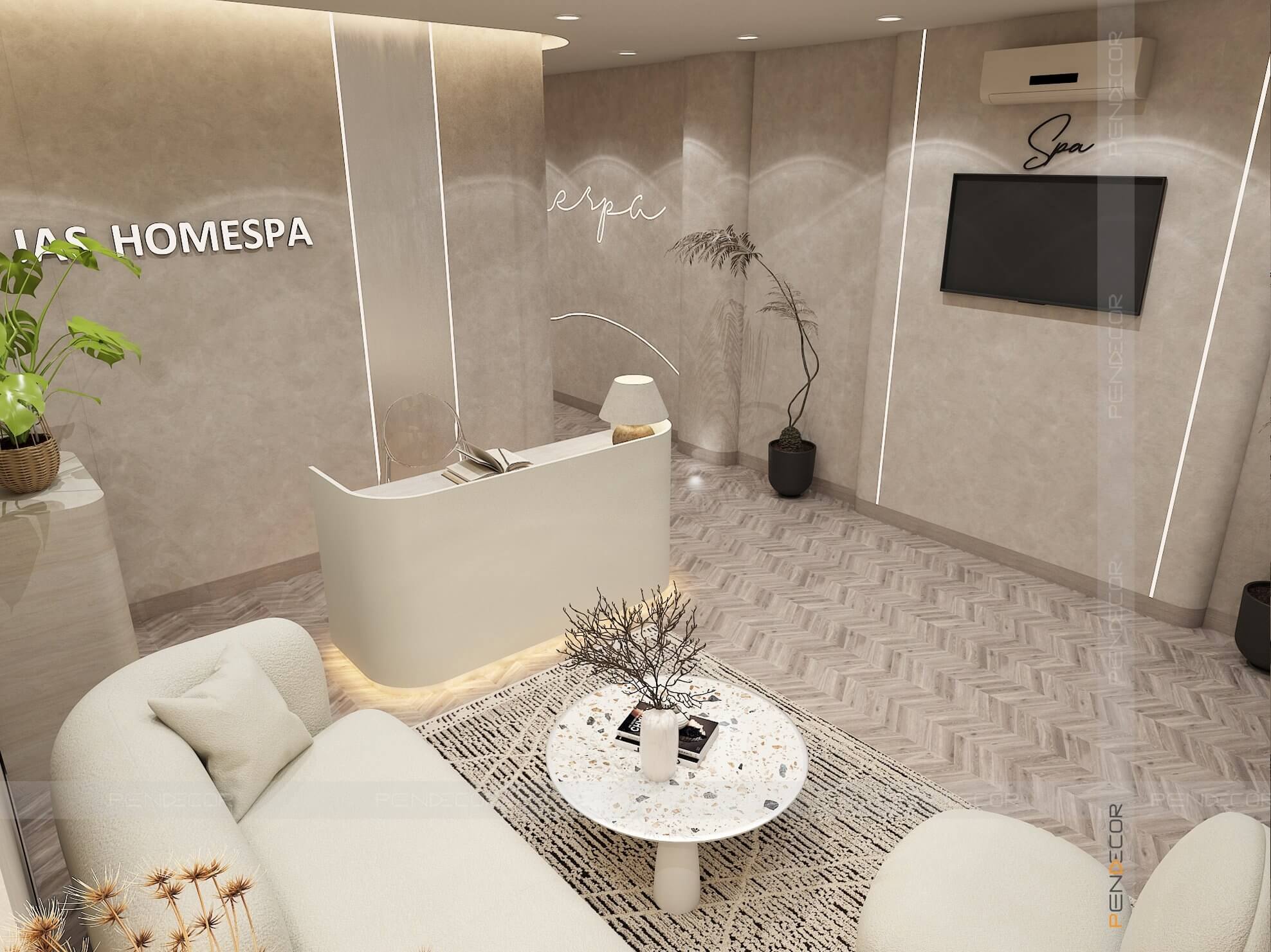 thiết kế spa phong cách hàn quốc