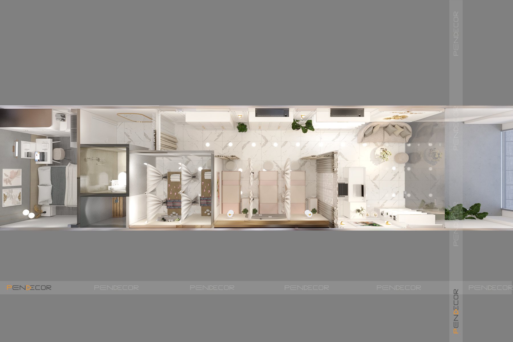 thiết kế spa mini tại nhà Pendecor